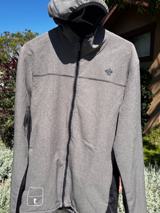 Rabbit Jackets & Blazers - Rabbit EZ Full Zip fleece lined Hoodie - Size - Large - Grey with black trim